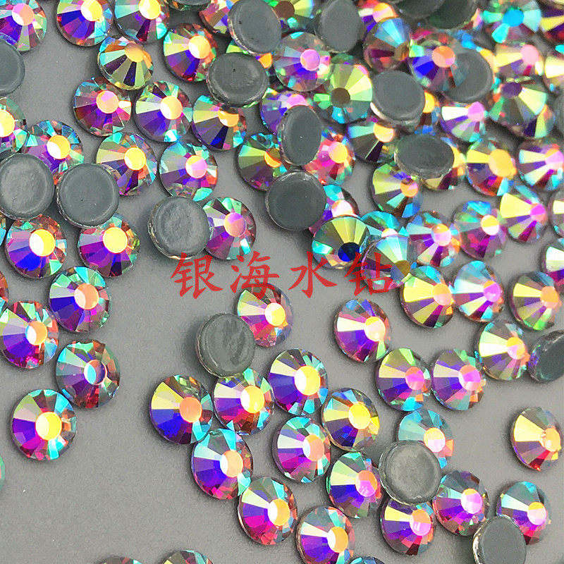 仿奥精品AB烫钻七彩美甲平底钻圆形幻彩玻璃钻拉丁舞蹈服diy水钻,淘宝优惠券,粉丝福利购,淘宝优惠卷