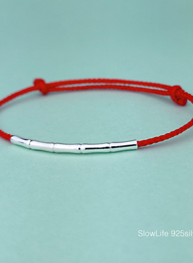 慢生活纯银饰品s925竹节闺蜜女