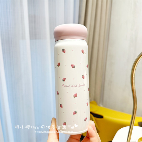 日本本土OSK美少女战士30周年联名熊猫草莓限定不锈钢茶漏保温杯 - 图2