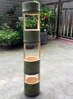 竹筒创意多肉植物工艺品毛竹花盆