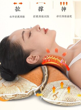 藤席艾草枕头 凉席颈椎艾灸枕清凉枕家用睡眠宫廷枕养生护颈枕