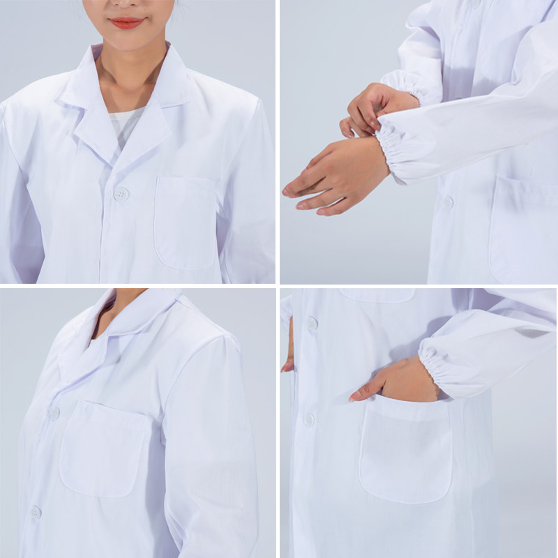 白大褂长袖医生女医师护士制服夏季短袖大衣实验大学生化学工作服,淘宝优惠券,粉丝福利购,淘宝优惠卷
