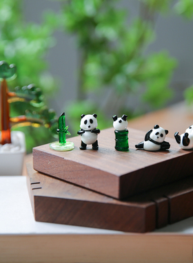 七隐玻璃摆件可爱桌面/车载