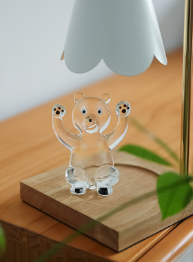 七隐玻璃摆件卡通家居