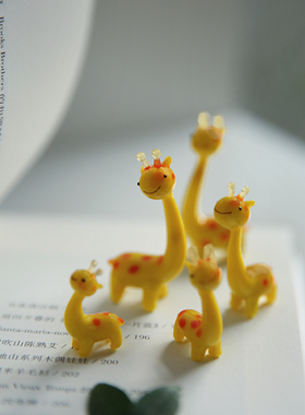 七隐手工可爱小鹿车载装饰摆件