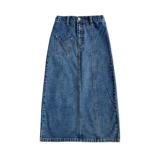 Прямые свободные джинсы, весенняя джинсовая юбка, (в наличии на складе), по фигуре