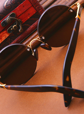 纯天然水晶石老人养目茶色太阳镜