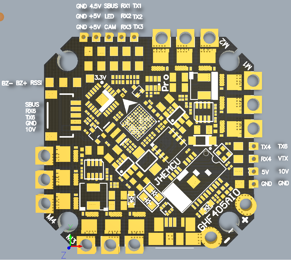 圈圈穿越机F4飞控40A电调兼大疆O3图传/津航JHEMCU GHF405 HD AIO - 图3