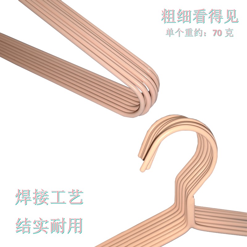 加粗加厚衣架家用浸塑成人晾晒衣架子加宽衣服撑子衣服无痕衣服挂 - 图0