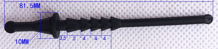 机箱风扇胶钉 5卡位长减震钉 适合不同薄厚度风扇 4枚/1.2元 - 图2