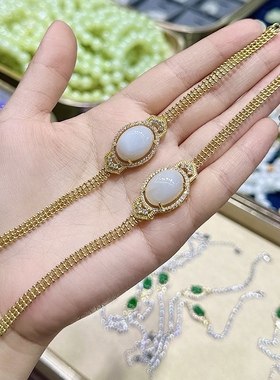 天然和田玉烟紫手链多用宽手表饰