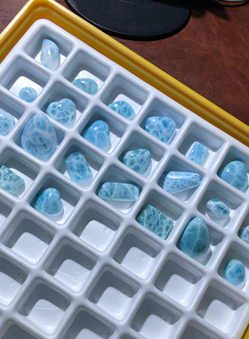 天然海纹石吊坠一物一图拉利玛宝石玉化料挂件无事牌爱心方糖无孔