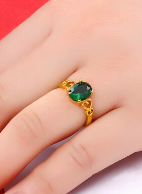 戒指2026新款爆款沙金戒指女款指环金色久不掉色开口仿真婚庆时尚