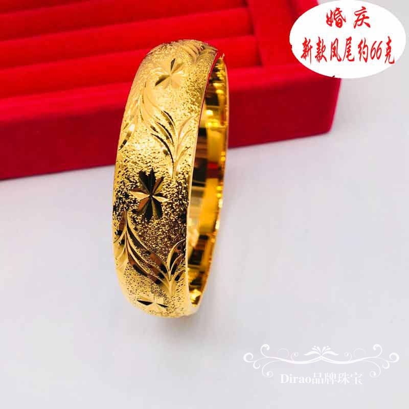 沙金首饰刻 越南沙金手镯女新娘结婚庆仿真黄金手镯流沙金正品 999 沙金首饰刻 越南沙金手镯女新娘结婚庆仿真黄金手镯流沙金正品 999