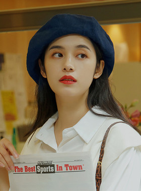 日系新款时尚春夏百搭贝雷帽子女