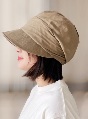 鸭舌女春夏秋大沿遮阳帽