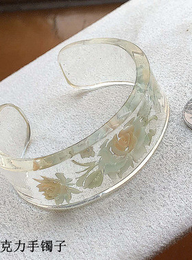 镯子贝壳夸张质感手链朋克复古风