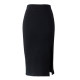 Korean style front slit mid-length one-step skirt