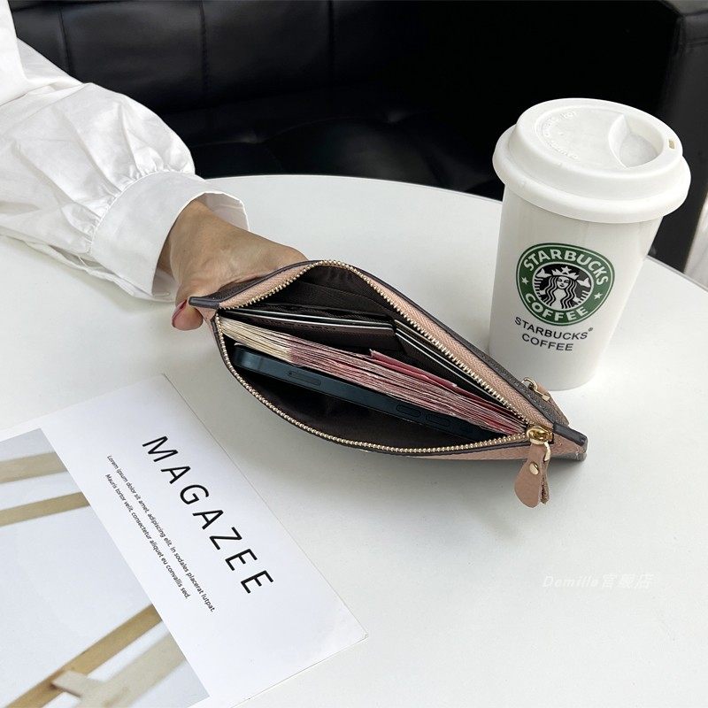 时尚超薄钱包女长款2025新款拉链钱夹可放手机卡证件收纳包手拿包,淘宝优惠券,粉丝福利购,淘宝优惠卷