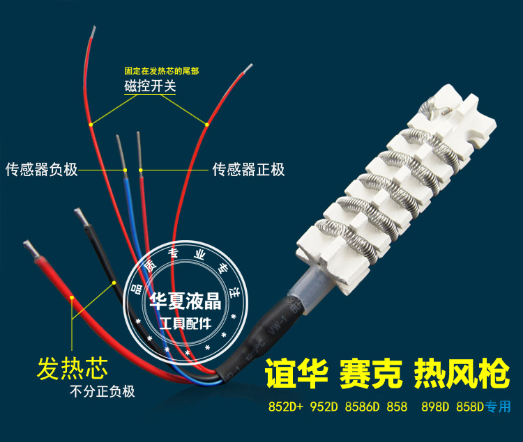 谊华赛克气泵型582D+ 952D 8586D 858 898D 858D专用风枪发热芯 - 图0