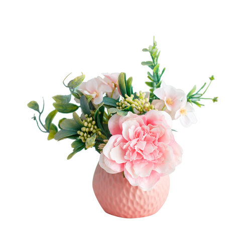 仿真花套装陶瓷花瓶玫瑰花仿真植物盆栽家居装饰假花盆-图3