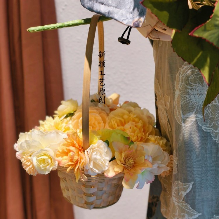 簪花篮悦花朝舞蹈汉服花篮道具摄影古风舞蹈拍摄花篮田园小花篮,淘宝优惠券,粉丝福利购,淘宝优惠卷