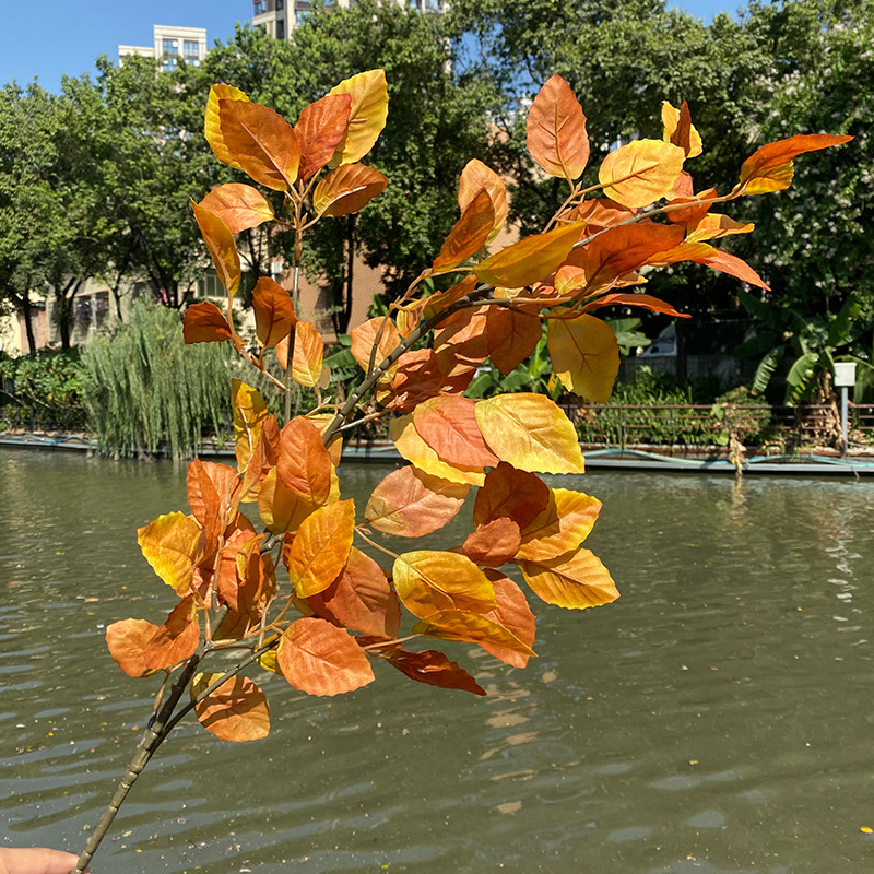 【仿真花】仿真植物毛竹叶插花叶子婚庆装饰叶家庭装饰壁挂现货--图1