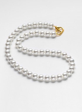 施家珍珠项链2024新款潮简约颈链