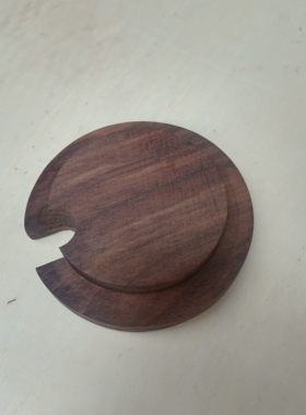 黑胡桃木杯盖实木盖子现货可定制尺寸水杯盖碗缸盖整木圆马克杯盖