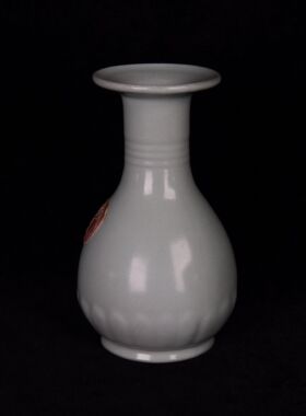 大宋清凉寺天青色玛瑙釉松柴烧制汝窑蔡款罗斯柴尔德盘口尊瓶