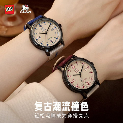 正港hellokitty凯蒂猫手表女款初高中学生儿童只看时间考试石英表 - 图1