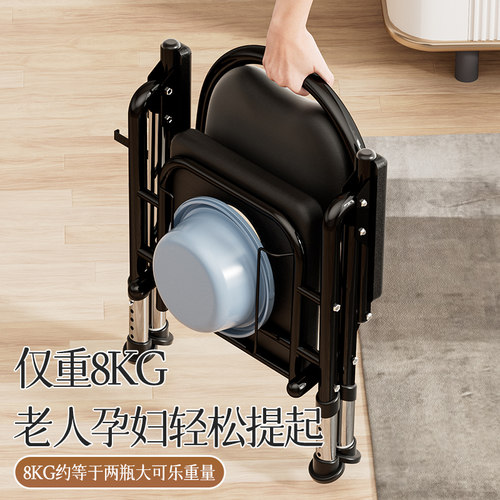 老人座便器移动马桶凳孕妇家用结实折叠厕所神器便携老年人坐便椅 - 图2