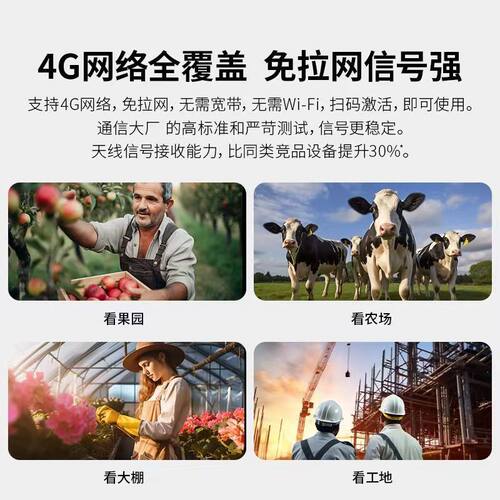 中兴免流量摄像头只插电不拉网线监控高清夜视360度无死角对讲 - 图1