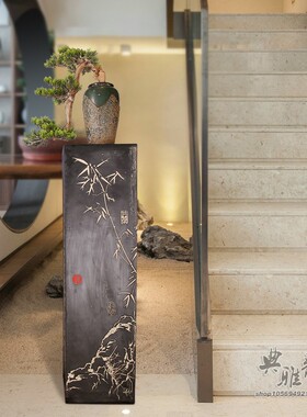 创意新中式风展示架装饰柱