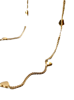 钛钢电镀小颗心形颈链甜美项链