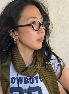 韩代复古做旧银耳环女款爱心锁耳饰小众设计高级感耳扣重工甜酷风