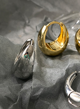 欧美轻奢设计铜镀金celi刻字耳环