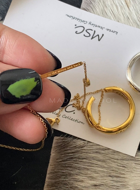 锆石钛钢刻字锁骨链细款优雅项链