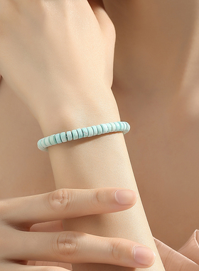 天然原矿绿松石真品一物一证手串