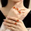 South Red Agate Ring Nine Purple Fire in the Year of the Zodiac