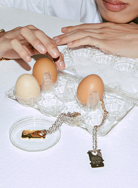 情侣潮原创吊牌项链ins吊坠