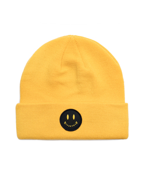 笑脸系列翻边女帽beanie针织冷帽