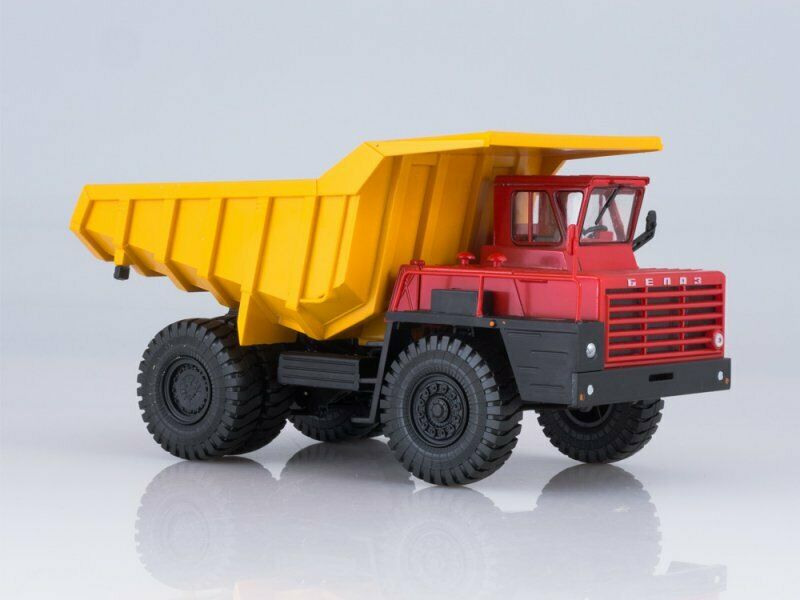 外贸1/43合金车BELAZ 540苏联别拉斯自卸车大型矿运卡车模型摆件-图0