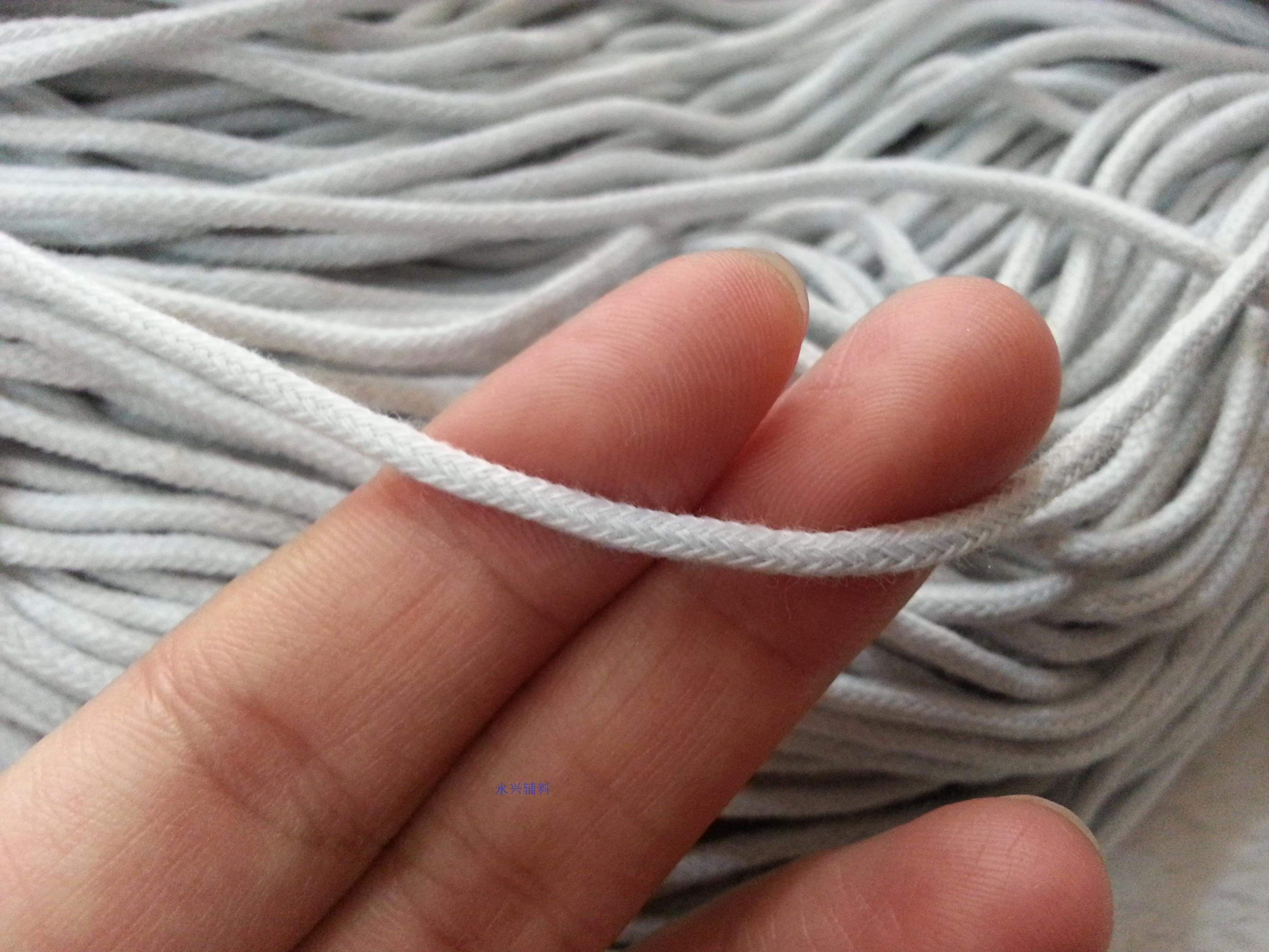 牙子绳 嵌绳床裙服装包边绳子DIY手工用包芯棉绳 粗2.5mm3mm500米 - 图1