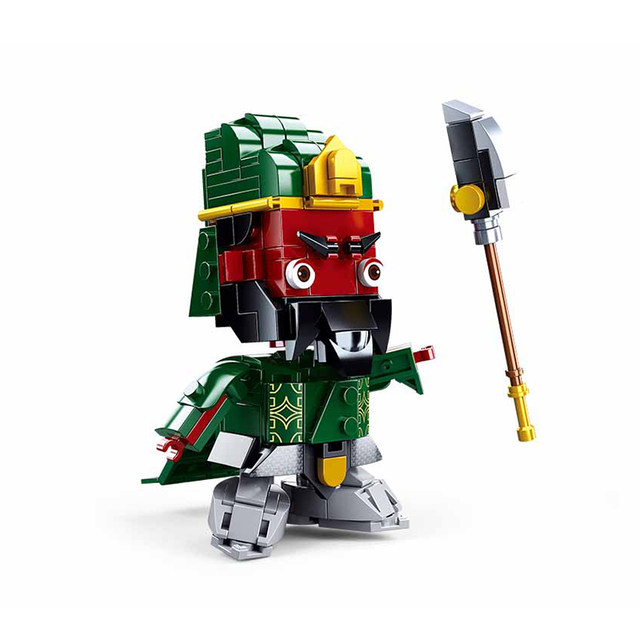 Xiao Luban Guan Yu model toy ornaments assembled building blocks