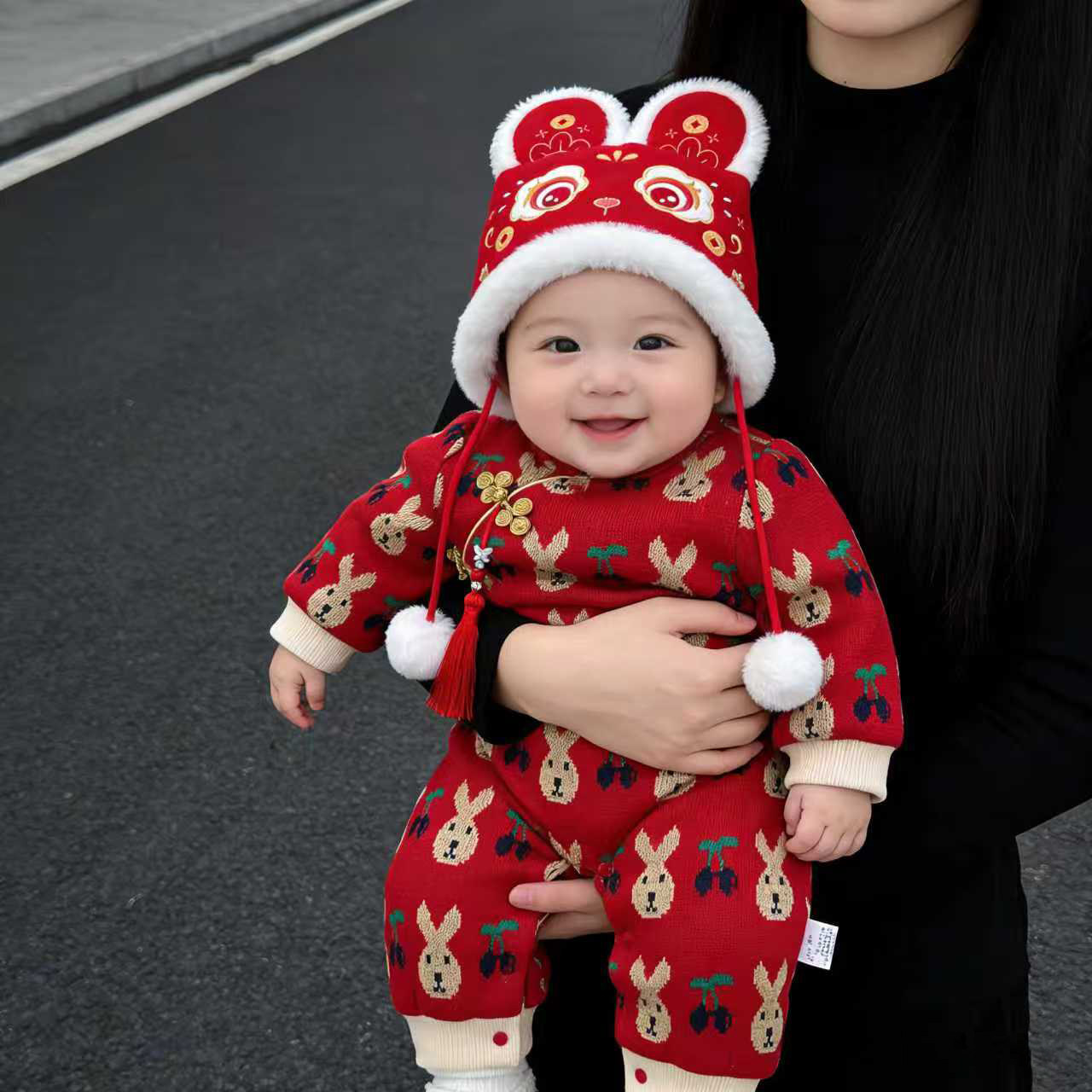 【现货年服】拉果拉婴儿连体衣宝宝满月百天周岁礼服旗袍拜年爬服,淘宝优惠券,粉丝福利购,淘宝优惠卷