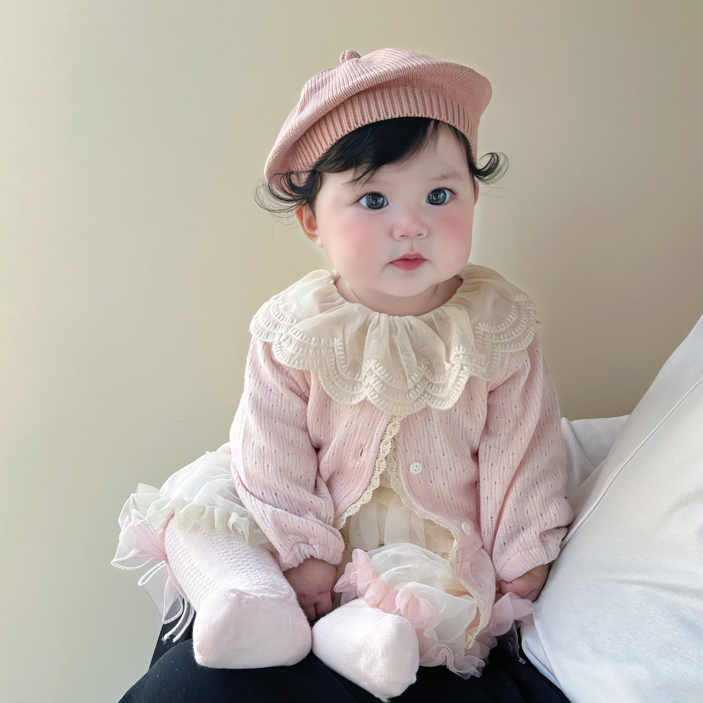 拉果拉女童秋衣宝宝公主开衫蕾丝花边领打底衣粉色外套套装外出服,淘宝优惠券,粉丝福利购,淘宝优惠卷