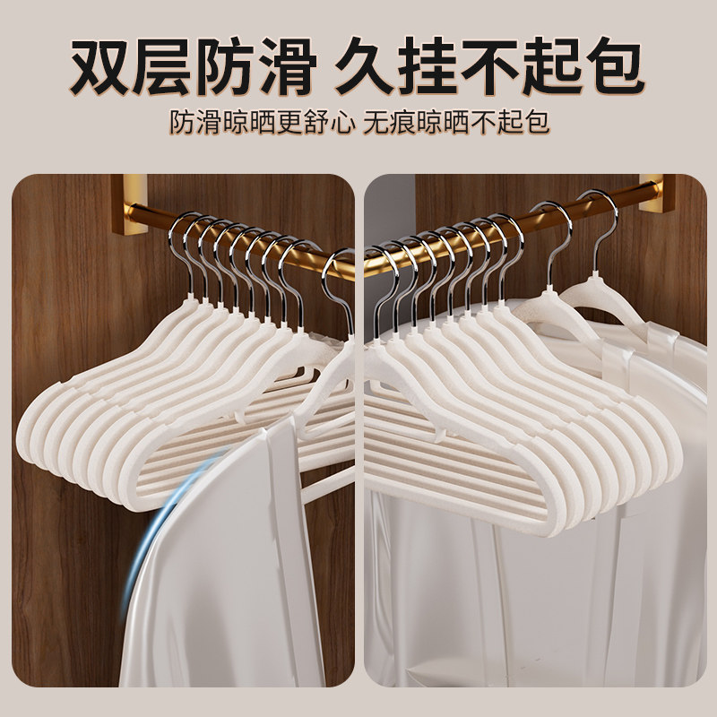 植绒衣架整理师专用防滑肩无痕衣架家用挂衣超薄儿童衣撑衣柜收纳,淘宝优惠券,粉丝福利购,淘宝优惠卷