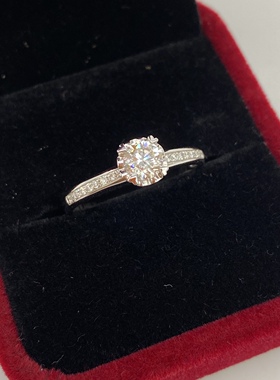 杭州米兰坊名牌寄售 佐卡伊 18K白金52分钻石戒指 净度S1颜色I-J