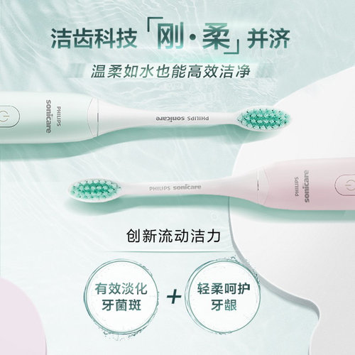 飞利浦电动牙刷小羽刷HX2421充电式声波震动情侣套装官方正品2431 - 图1